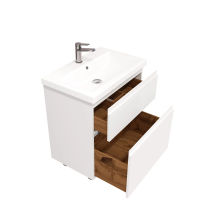 Тумба под раковину Laparet Optimum 70 напольная / LO-WFCAB-70-01 белый глянец — 2