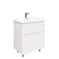 Тумба под раковину Laparet Optimum 70 напольная / LO-WFCAB-70-01 белый глянец — 1