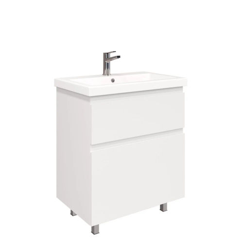 Тумба под раковину Laparet Optimum 70 напольная / LO-WFCAB-70-01 белый глянец