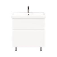 Тумба под раковину Laparet Optimum 80 напольная / LO-WFCAB-80-01 белый глянец — 2