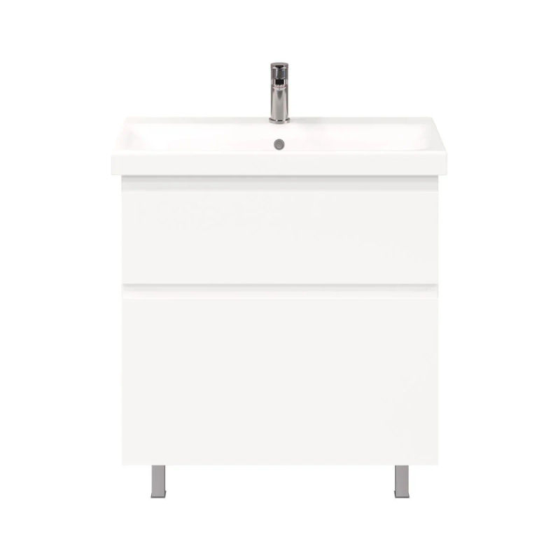 Тумба под раковину Laparet Optimum 80 напольная / LO-WFCAB-80-01 белый глянец