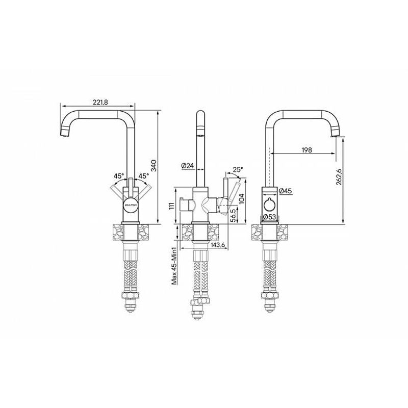 Смеситель для кухни Paulmark Logas Lo213021-310 серый