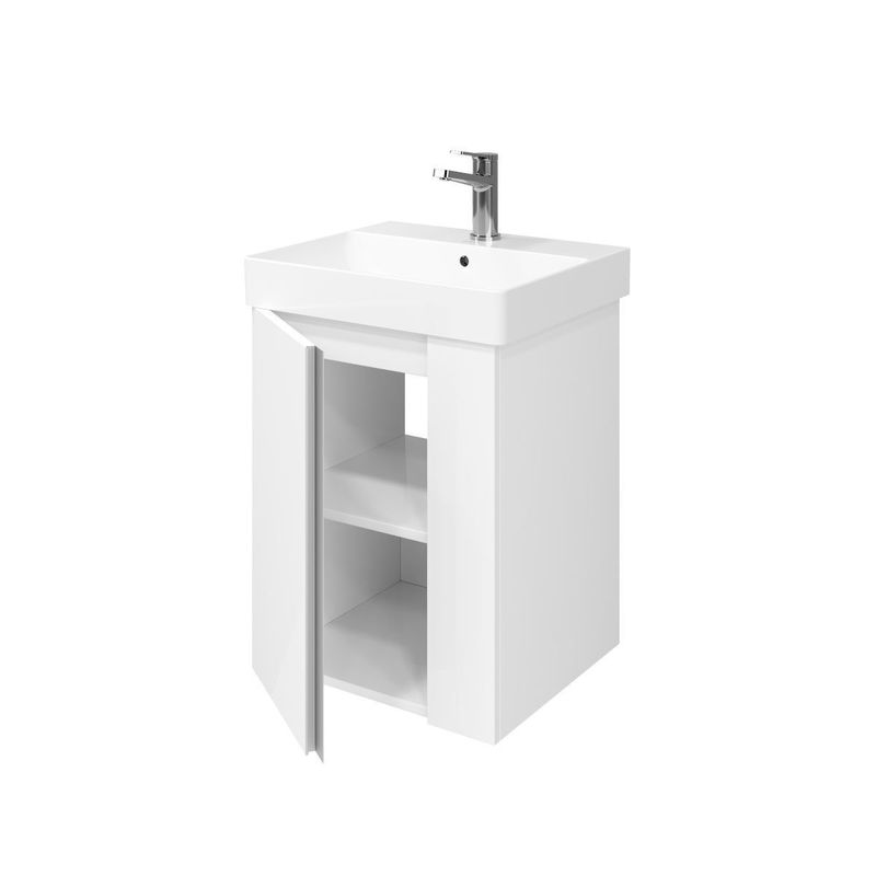 Тумба под раковину Laparet Propus 50 подвесная / LPR-WCAB-50-101 ультра белый глянец