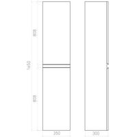 Шкаф-пенал для ванной Laparet Sargas 35 Uni / LS-TCAB-35-101 ультра белый глянец — 3