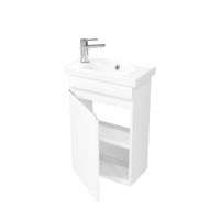 Тумба под раковину Laparet Sargas mini 50 L левая подвесная / LS-WCAB-50-101L ультра белый глянец — 2