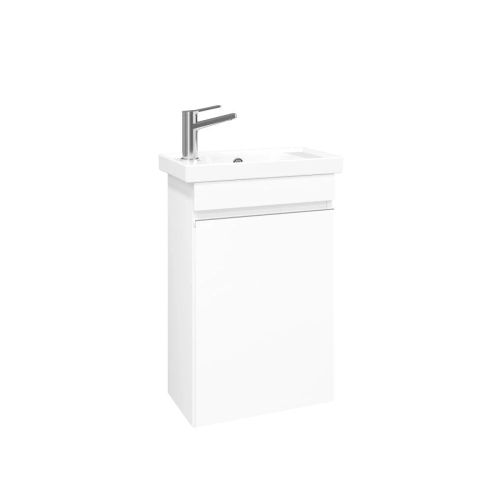 Тумба под раковину Laparet Sargas mini 50 L левая подвесная / LS-WCAB-50-101L ультра белый глянец
