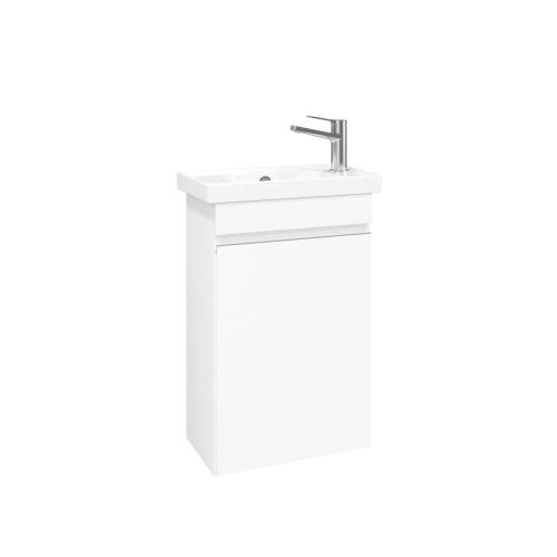 Тумба под раковину Laparet Sargas mini 50 R правая подвесная / LS-WCAB-50-101R ультра белый глянец