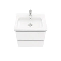 Тумба под раковину Laparet Sargas 60 подвесная / LS-WCAB-60-101 ультра белый глянец — 2