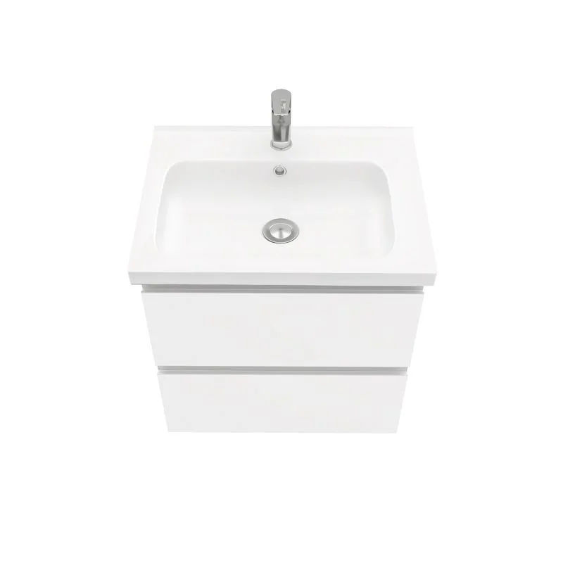 Тумба под раковину Laparet Sargas 60 подвесная / LS-WCAB-60-101 ультра белый глянец