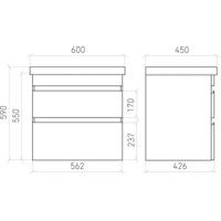 Тумба под раковину Laparet Sargas 60 подвесная / LS-WCAB-60-221 дуб Йорк — 4