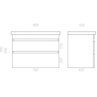 Тумба под раковину Laparet Sargas 80 подвесная / LS-WCAB-80-221 дуб Йорк — 4