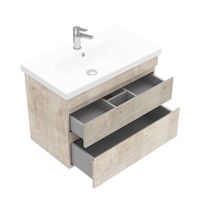 Тумба под раковину Laparet Sargas 80 подвесная / LS-WCAB-80-221 дуб Йорк — 3