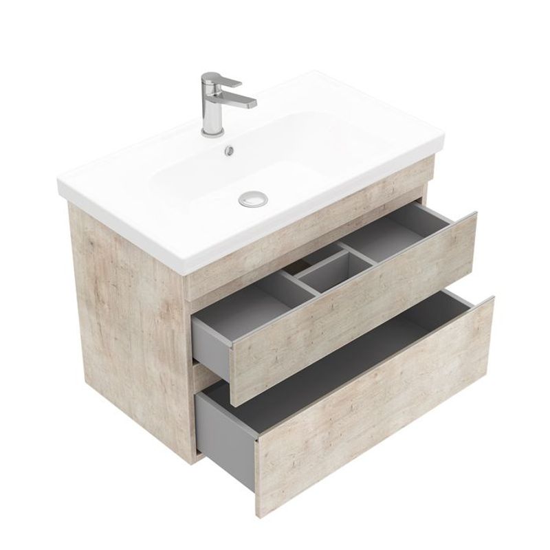 Тумба под раковину Laparet Sargas 80 подвесная / LS-WCAB-80-221 дуб Йорк