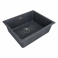 Кухонная мойка из искусственного камня Paulmark Lumi 55 Uni из искусственного гранита LU55-DG графит 555х460 мм — 2