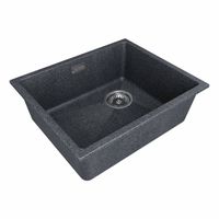 Кухонная мойка из искусственного камня Paulmark Lumi 55 Uni-Skew из искусственного гранита LU55SK-DG графит 555х460 мм — 2