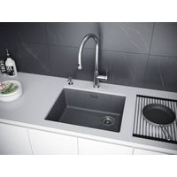 Кухонная мойка из искусственного камня Paulmark Lumi 55 Uni-Skew из искусственного гранита LU55SK-DG графит 555х460 мм — 4