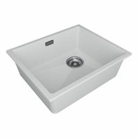 Кухонная мойка из искусственного камня Paulmark Lumi 55 Uni-Skew из искусственного гранита LU55SK-WH белый 555х460 мм — 2