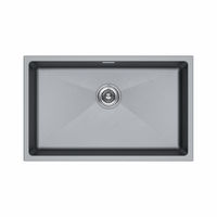 Кухонная мойка из искусственного камня Paulmark Lumi 74 Uni из искусственного гранита LU74-GRM серый металлик 740х460 мм — 1
