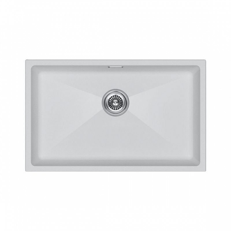 Кухонная мойка из искусственного камня Paulmark Lumi 74 Uni из искусственного гранита LU74-WH белый 740х460 мм