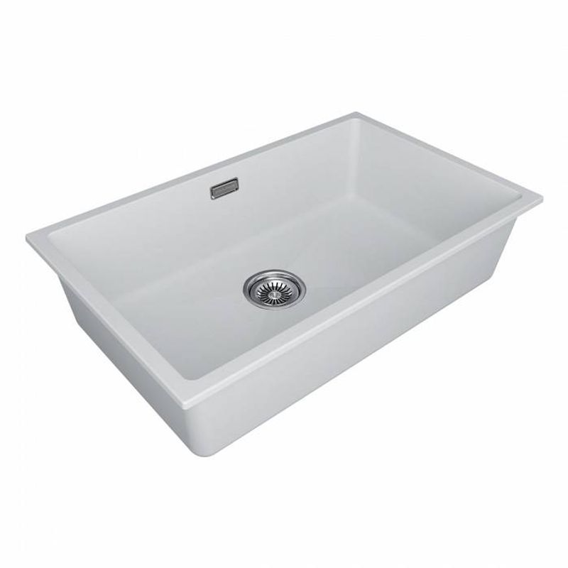 Кухонная мойка из искусственного камня Paulmark Lumi 74 Uni из искусственного гранита LU74-WH белый 740х460 мм