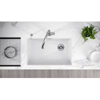 Кухонная мойка из искусственного камня Paulmark Lumi 74 Uni-Skew из искусственного гранита LU74SK-WH белый 740х460 мм — 6