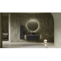 Шкаф-пенал для ванной Jorno Lumino 120 подвесной / Lum.04.120/P/A/JR антрацит — 2