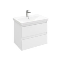 Тумба под раковину Laparet Vitrum 60 подвесная / LV-WCAB-60-11 белый матовый — 1