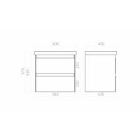 Тумба под раковину Laparet Vitrum 60 подвесная / LV-WCAB-60-11 белый матовый — 4