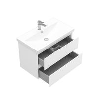 Тумба под раковину Laparet Vitrum 80 подвесная / LV-WCAB-80-11 белый матовый — 3