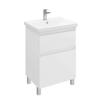 Тумба под раковину Laparet напольная Vitrum 60 / LV-WFCAB-60-11 белый матовый — 1