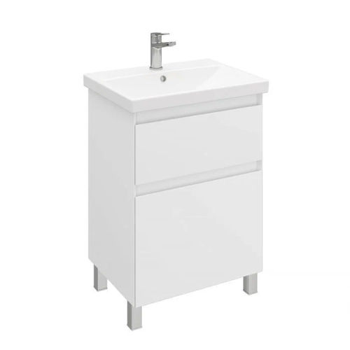 Тумба под раковину Laparet напольная Vitrum 60 / LV-WFCAB-60-11 белый матовый