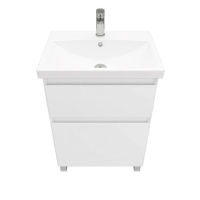 Тумба под раковину Laparet напольная Vitrum 60 / LV-WFCAB-60-11 белый матовый — 2