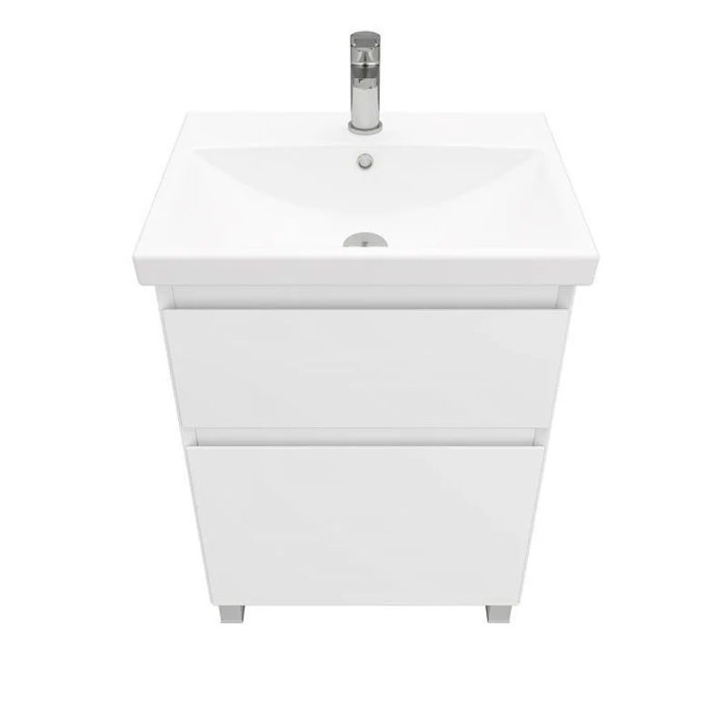 Тумба под раковину Laparet напольная Vitrum 60 / LV-WFCAB-60-11 белый матовый