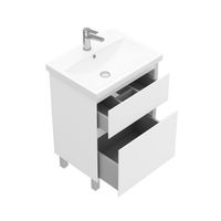 Тумба под раковину Laparet напольная Vitrum 60 / LV-WFCAB-60-11 белый матовый — 3