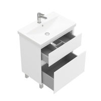 Тумба под раковину Laparet напольная Vitrum 70 / LV-WFCAB-70-11 белый матовый — 3