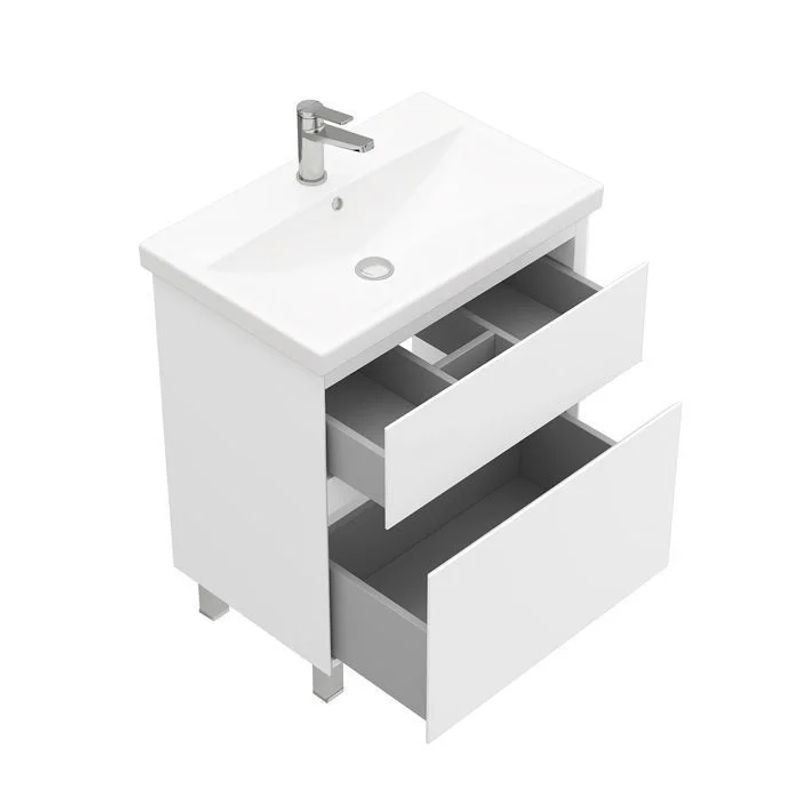 Тумба под раковину Laparet напольная Vitrum 70 / LV-WFCAB-70-11 белый матовый