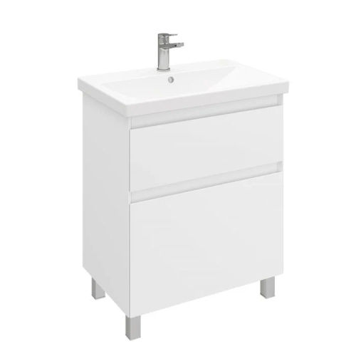 Тумба под раковину Laparet напольная Vitrum 70 / LV-WFCAB-70-11 белый матовый