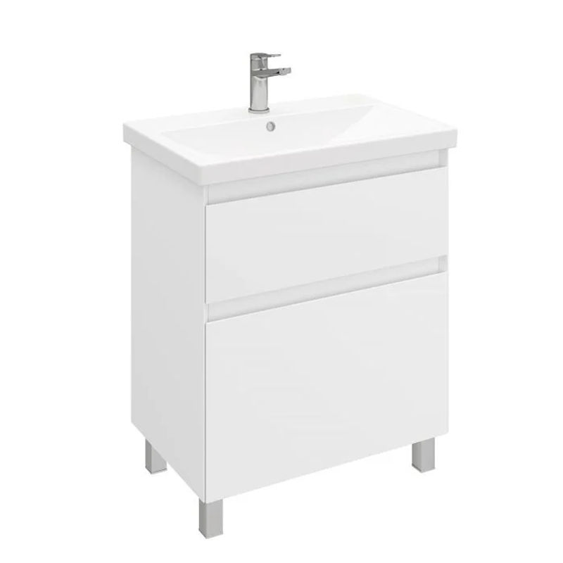 Тумба под раковину Laparet напольная Vitrum 70 / LV-WFCAB-70-11 белый матовый