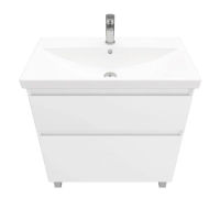 Тумба под раковину Laparet напольная Vitrum 80 / LV-WFCAB-80-11 белый матовый — 2