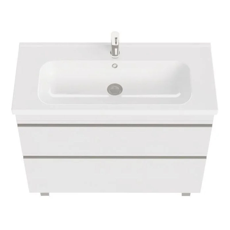 Тумба под раковину Laparet напольная Venus 100 / LVE-WFCAB-100-101 ультра белый глянец