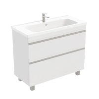 Тумба под раковину Laparet напольная Venus 100 / LVE-WFCAB-100-101 ультра белый глянец — 1