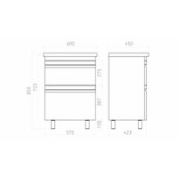 Тумба под раковину Laparet напольная Venus 60 / LVE-WFCAB-60-101 ультра белый глянец — 4