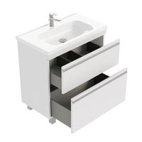 Тумба под раковину Laparet напольная Venus 80 / LVE-WFCAB-80-101 ультра белый глянец — 3