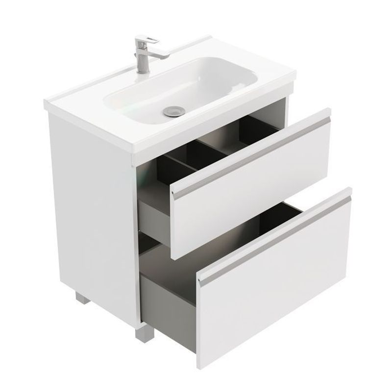 Тумба под раковину Laparet напольная Venus 80 / LVE-WFCAB-80-101 ультра белый глянец