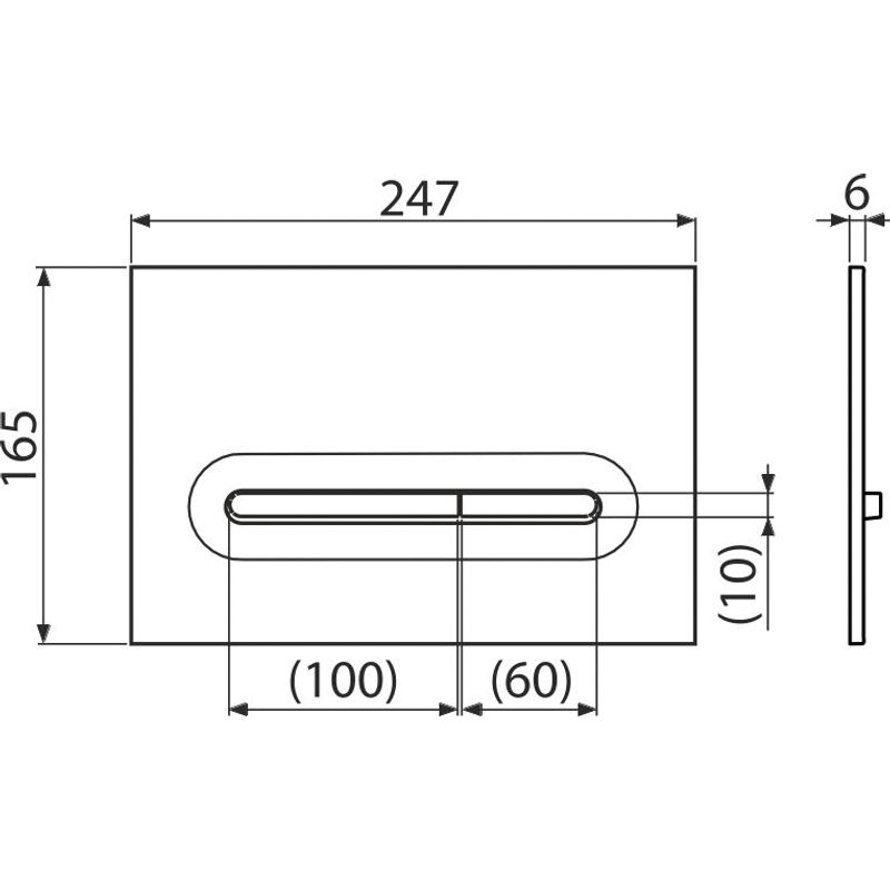 Кнопка смыва AlcaDrain (AlcaPlast) белый-мат M1876