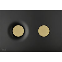 Кнопка смыва AlcaDrain (AlcaPlast) черный-мат/золотой-мат M1978-7 — 1