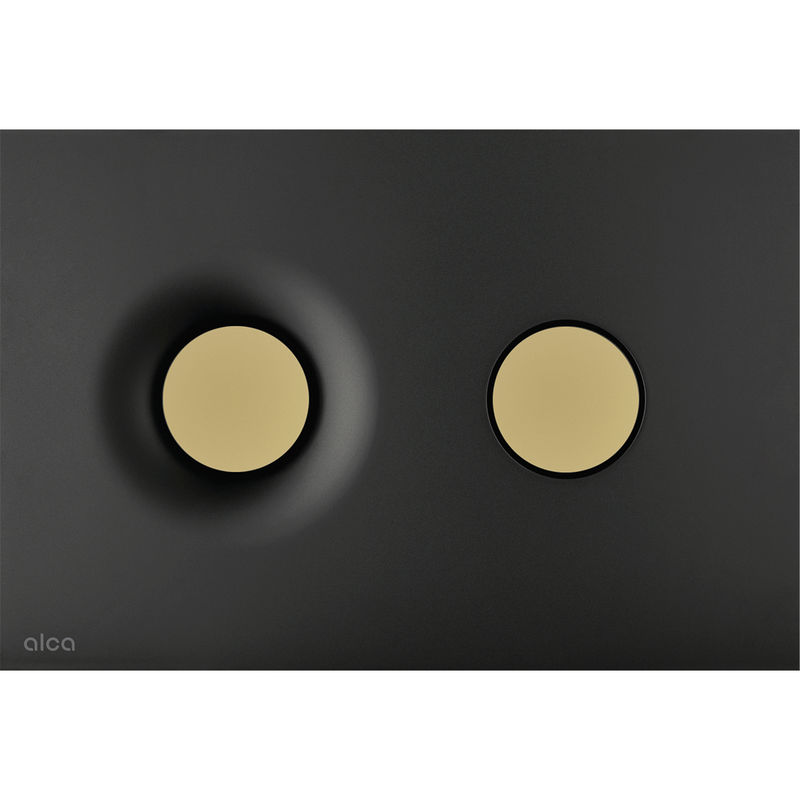 Кнопка смыва AlcaDrain (AlcaPlast) черный-мат/золотой-мат M1978-7