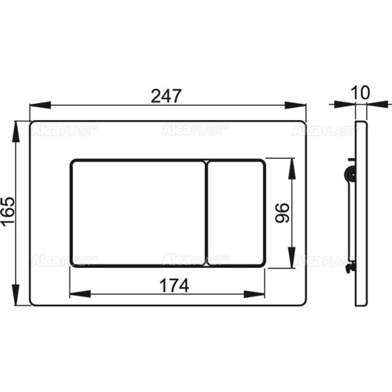 Кнопка смыва Antivandal для скрытых систем инсталляции M279