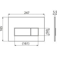Кнопка смыва AlcaDrain (AlcaPlast) BRASS-мат M57-BR-M — 2