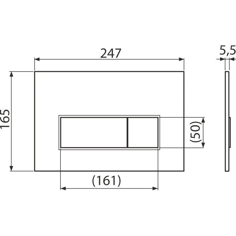 Кнопка смыва AlcaDrain (AlcaPlast) BRASS-мат M57-BR-M
